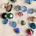 Group of 50+ Vintage Glass Buttons Grab Bag
