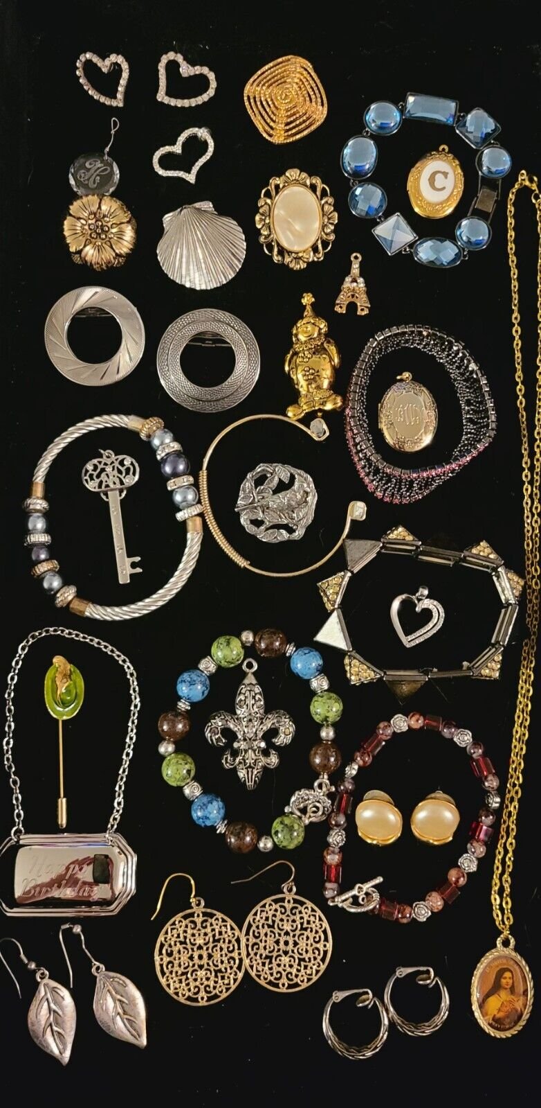 Lot of 31 Chic Jewelry Items Some Signed Including West Germany, Vintage to Mod
