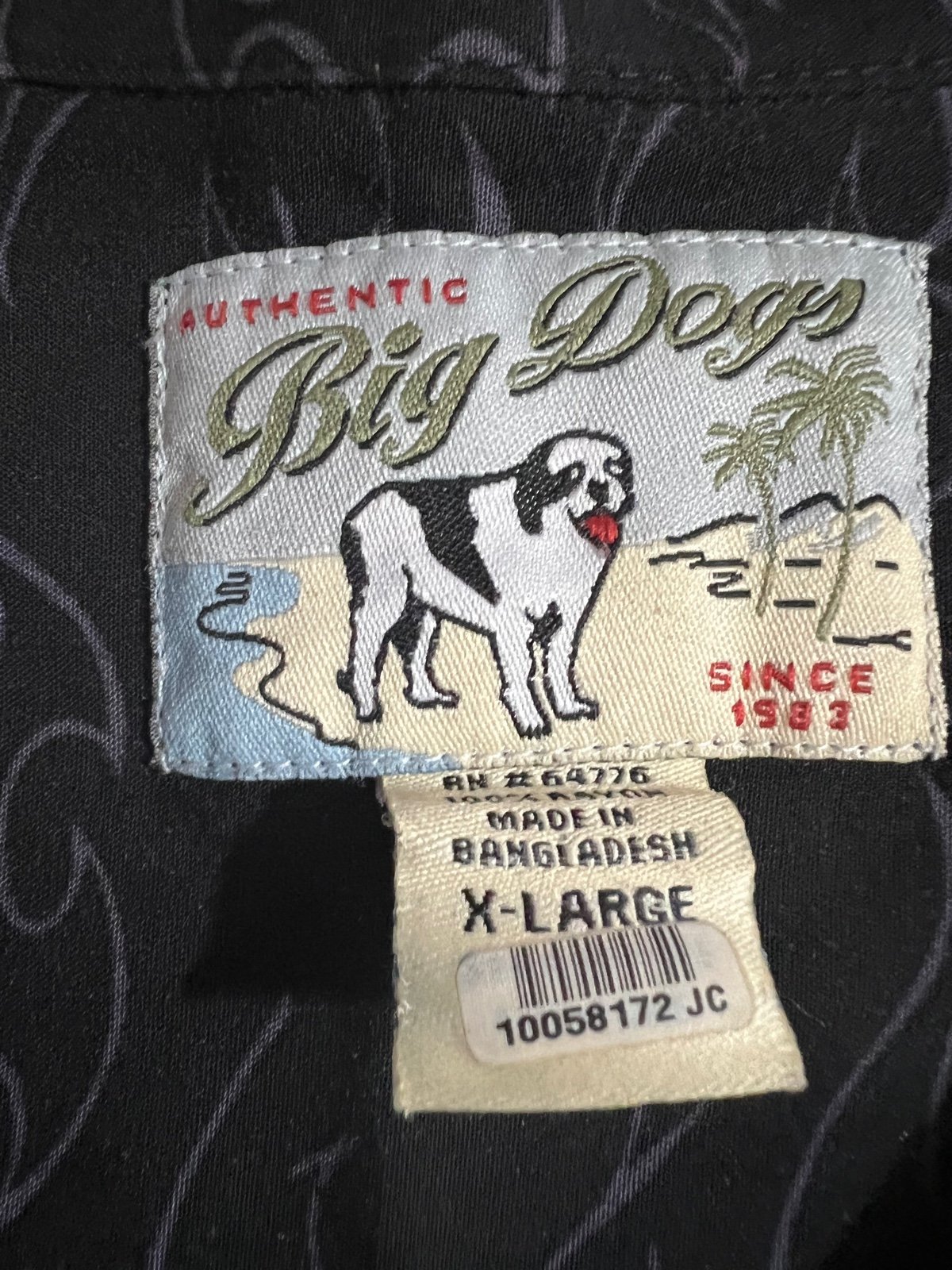 Very rare vintage big dogs AOP Button Front Hawaiian Shirt Size-XL Flames offers Floral