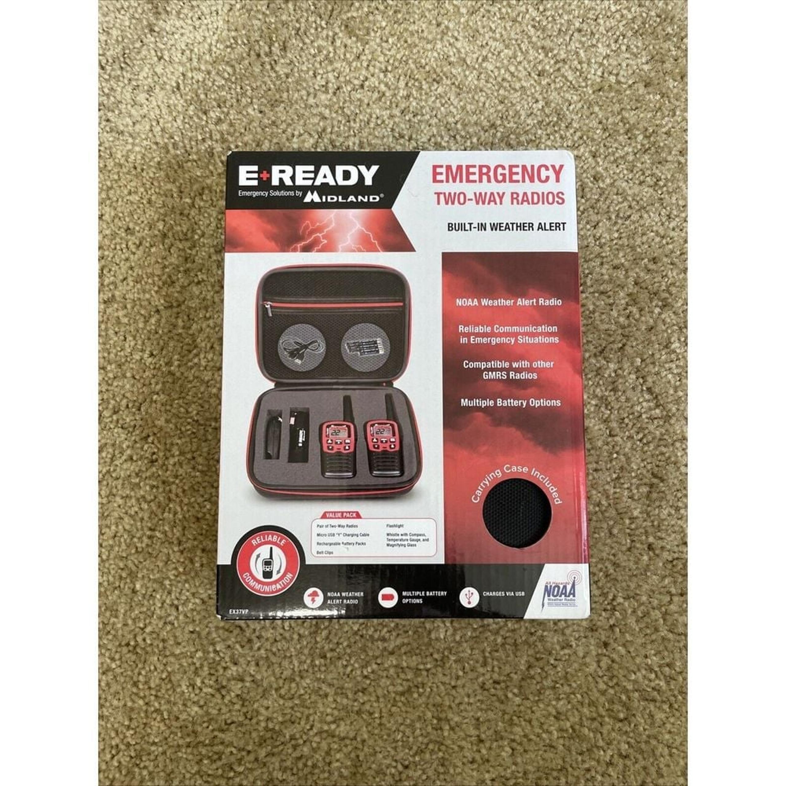 Midland Radio E+Ready EX37VP Emergency Two Way Radio Kit*New