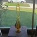 Vintage Fat Amber Viking 6 Pedal Swung Vase