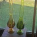 Vintage Fat Amber Viking 6 Pedal Swung Vase