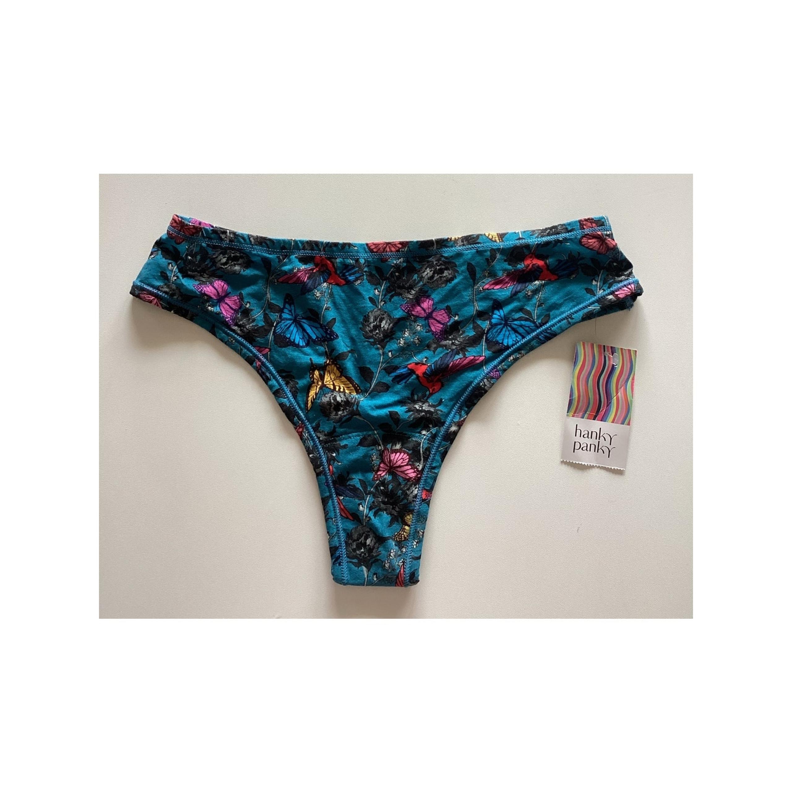 Hanky Panky Natural High Rise Thong Size M/L NWT