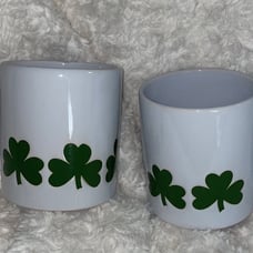 Vintage Waechtersbach mugs with shamrocks