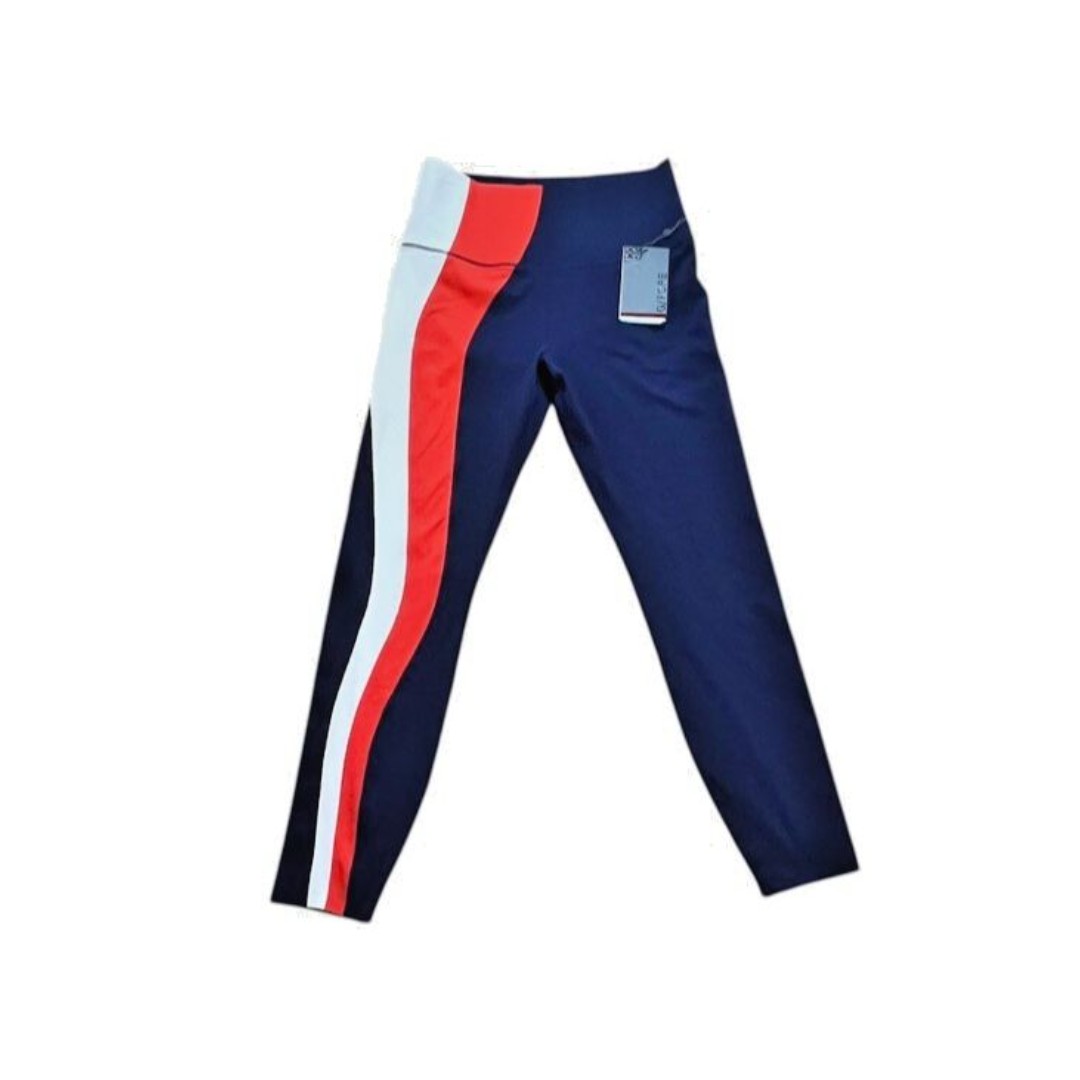 G/Fore G4 Operative Striped Leggings Women's Size Large PAT Golf Red/White/Blue