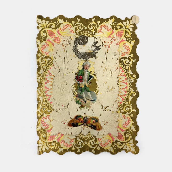 Antique Victorian Valentines Day Card