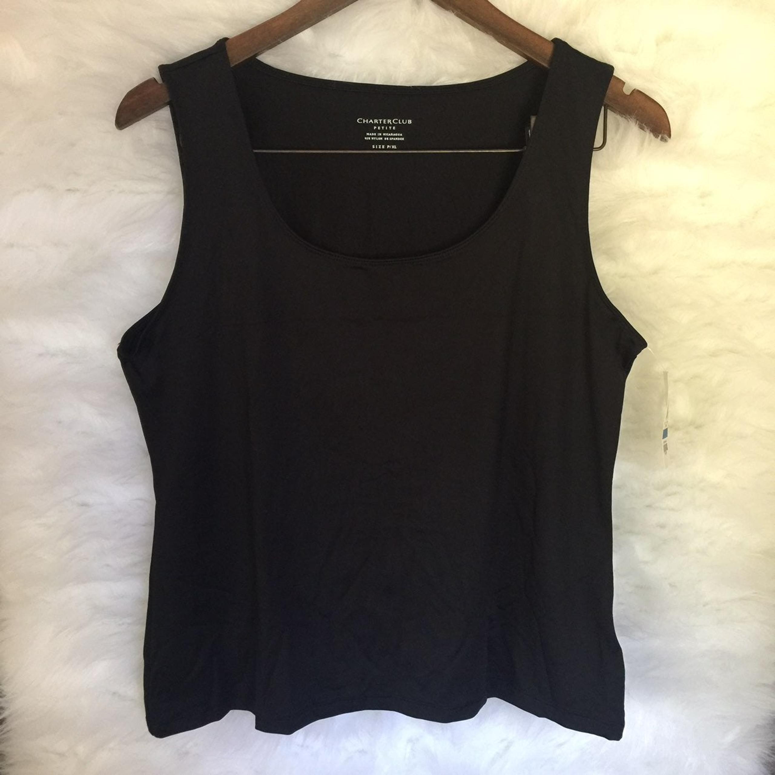 Charter Club Soft Black Tanktop Sz: P/XL