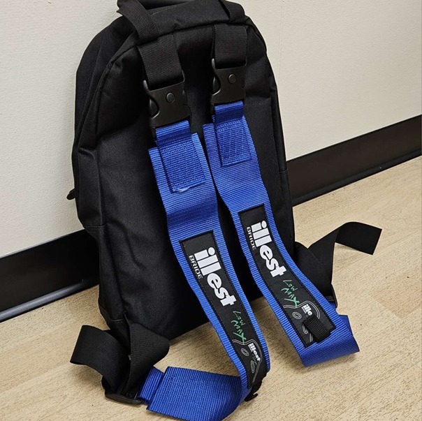 New Illest Bride Blue Harness Detachable Adjustable Shoulder Strap Backpack