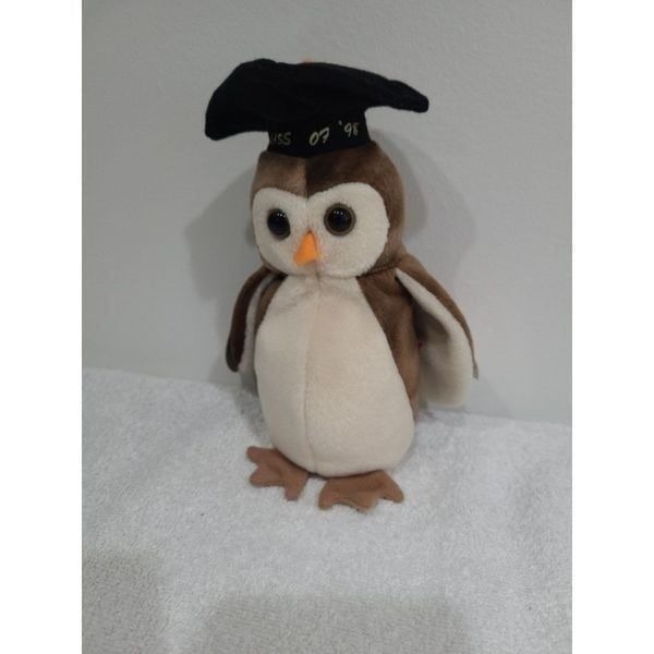 RARE Ty Beanie wise the owl with errors