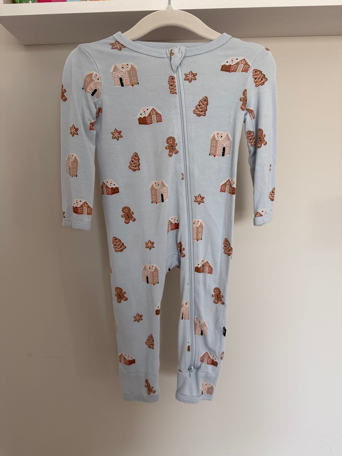 Kyte Baby Gingerbread Village Zippered Romper 6-12m