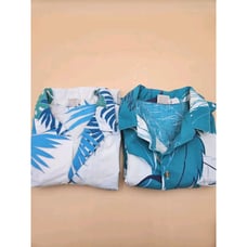 VTG Barefoot In Paradise 70s 80s Aloha Floral Hawaiian Shirts Lot Of 2 Size L