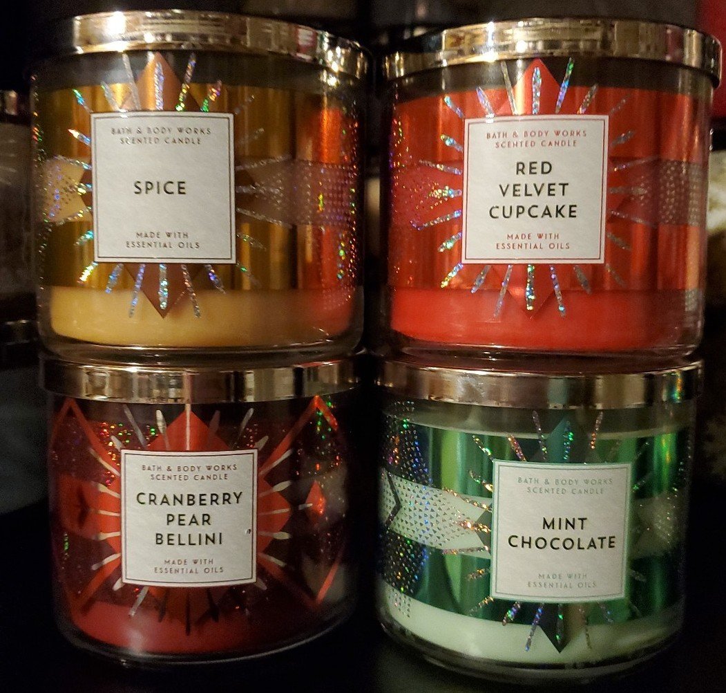 Bath & Body Works 3 wick Candle Bundle of 4 NEW
