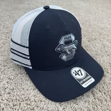 Penn State Nittany Lions Hat 47 Trucker SnapBack Navy Straight Eight White Mesh