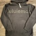 Lululemon black logo word mark hoodie