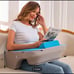 Ergo Memory Gaming Reading Desk Pillow With Side Pocket, Soft Cozy Lap Desk Hold