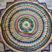 Beautifully detailed crochet boho accent rug