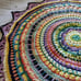 Beautifully detailed crochet boho accent rug