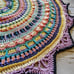 Beautifully detailed crochet boho accent rug