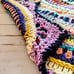 Beautifully detailed crochet boho accent rug