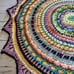 Beautifully detailed crochet boho accent rug