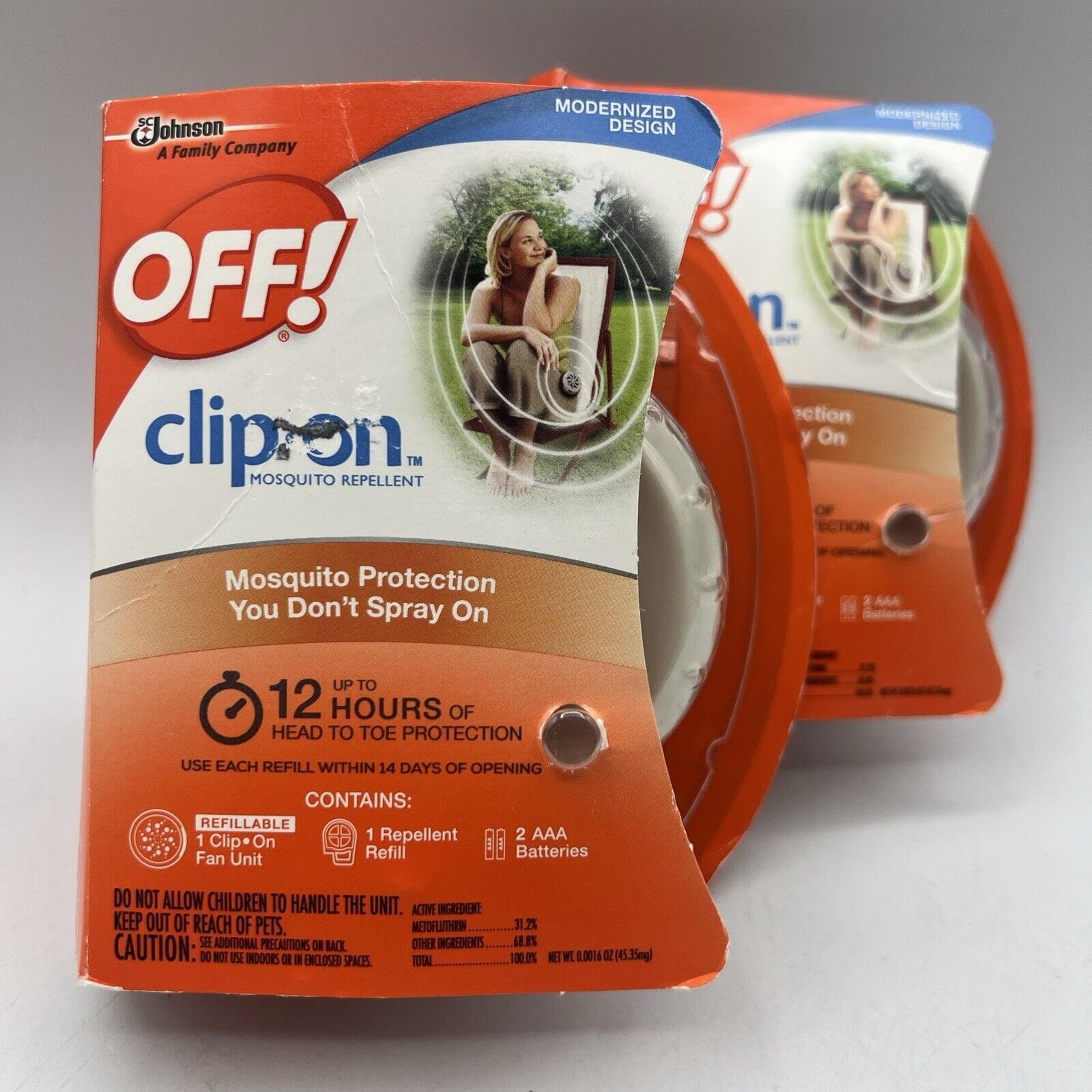 Lot 2 OFF! Clip On Mosquito Repellent Fan Starter Kit Circulated Repellent NEW