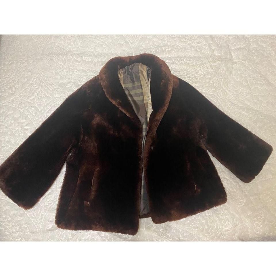 Vintage Kerrybrooke Oversized Fur Coat Smoking Jacket Old Hollywood Art Deco MCM