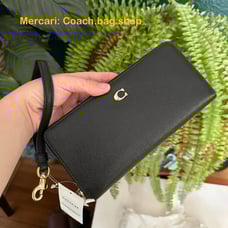 NWT - COACH Continental Wallet - Crossgrain leather - BLACK