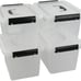 Clear Latch Storage Box with Black Handle 13rzx