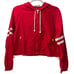 Brandy Melville John Galt Nylon Cropped Windbreaker Hoodie Red S