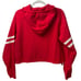 Brandy Melville John Galt Nylon Cropped Windbreaker Hoodie Red S