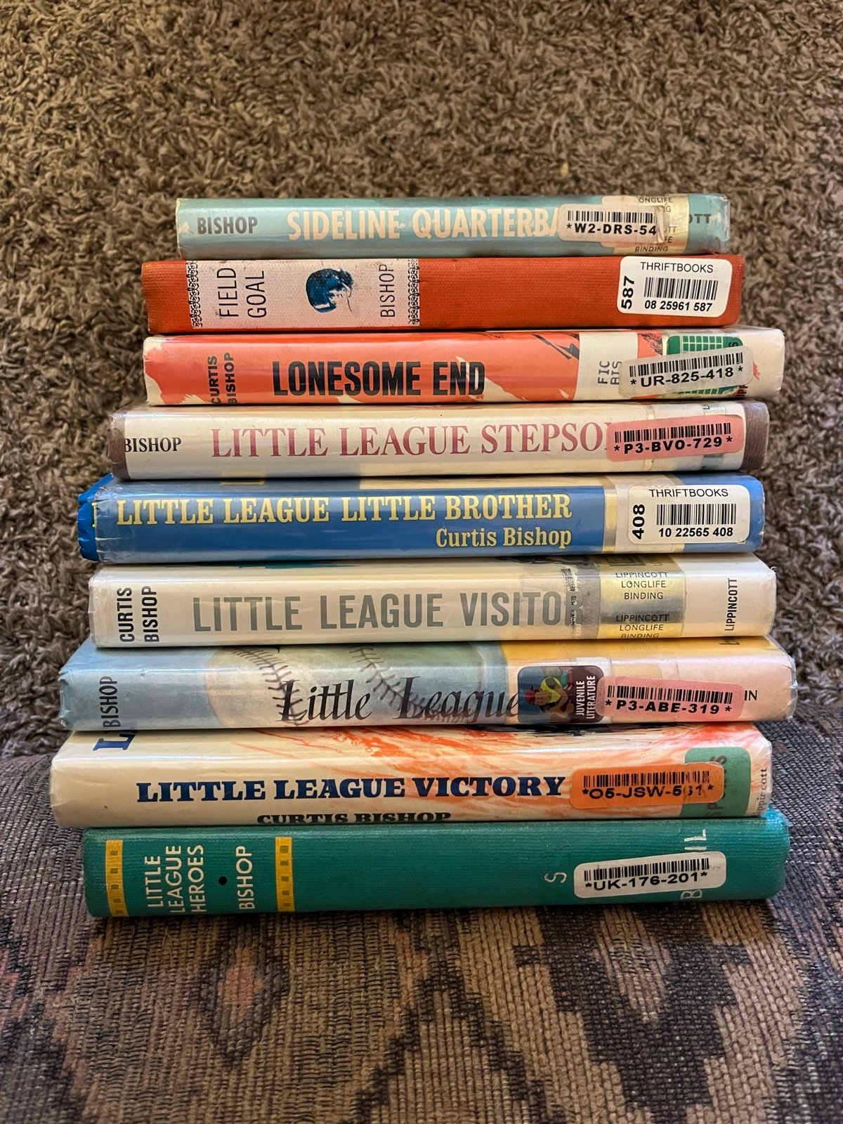 Lot of 9 Curtis Bishop football and baseball books