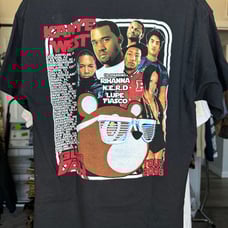 Vintage Y2K Kanye west glow in the dark rihanna NERD tour black large Shirt