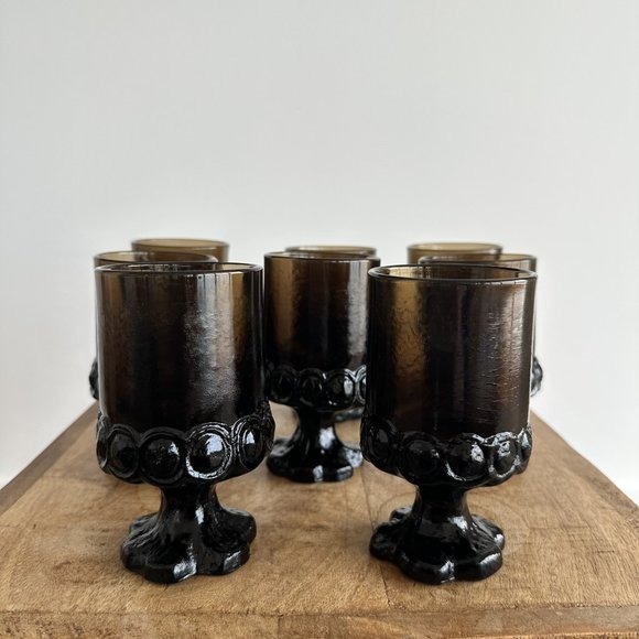 Tiffin Fransciscan Maderia Glass footed goblet