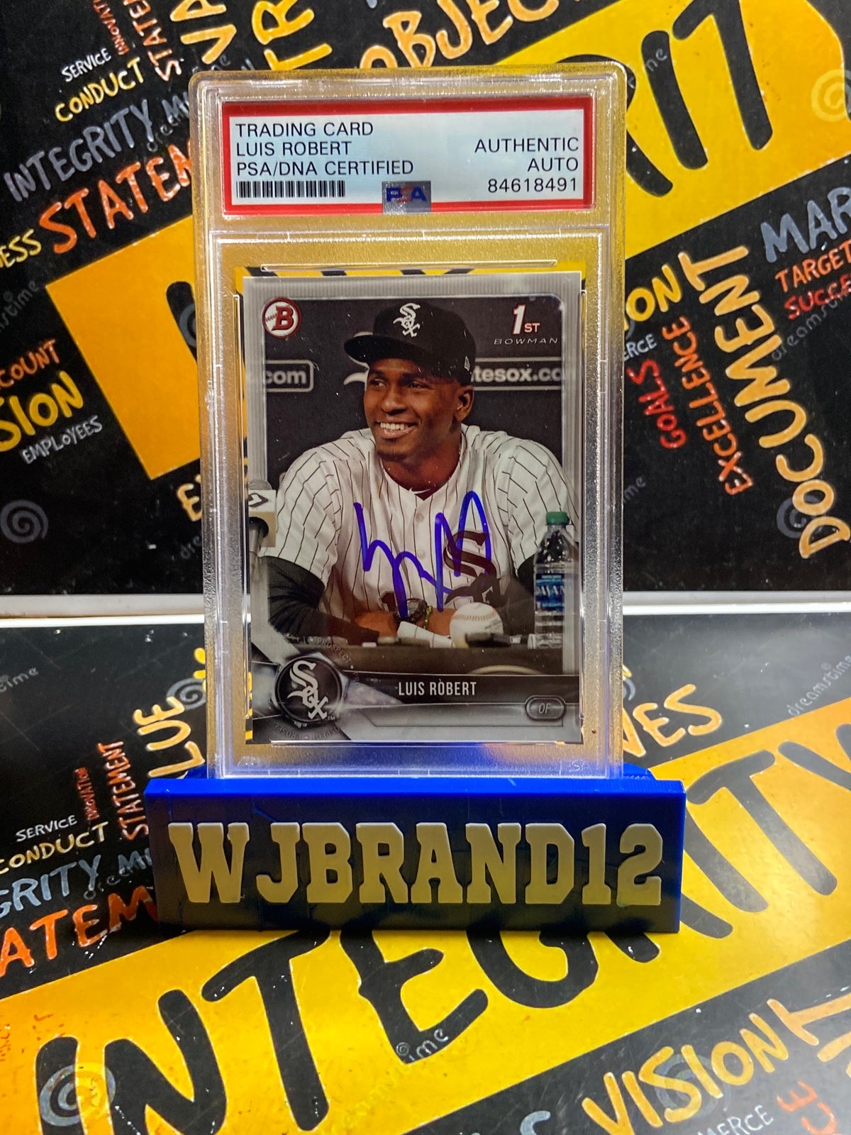 Luis Robert Signed 2018 Bowman Prospects #BP21 (PSA)