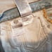 Woman's Levi's buttonfly cut off denim shorts