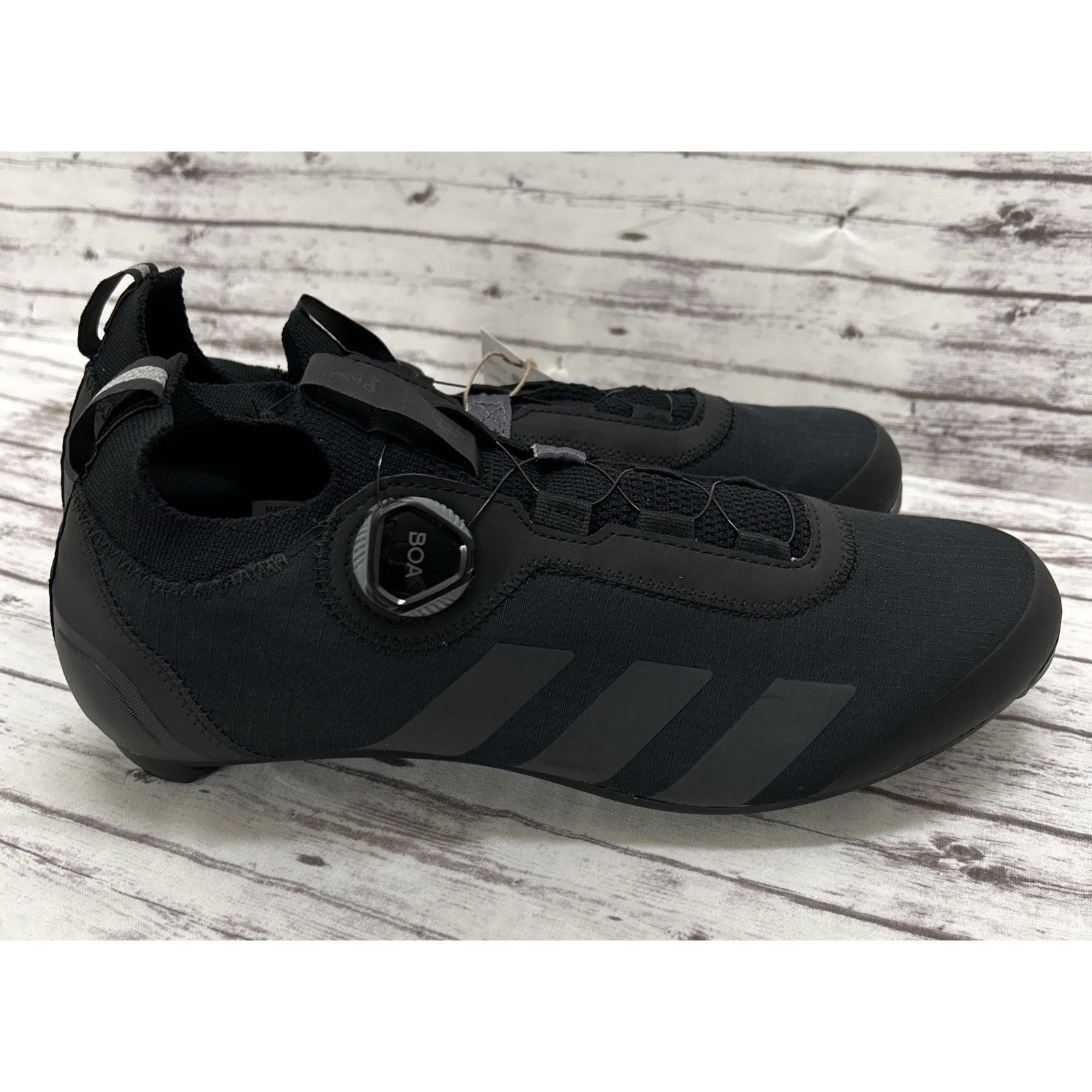 adidas Parley x The Road BOA Black Cycling Shoes Men's Size 9.5 GW6266 NEW