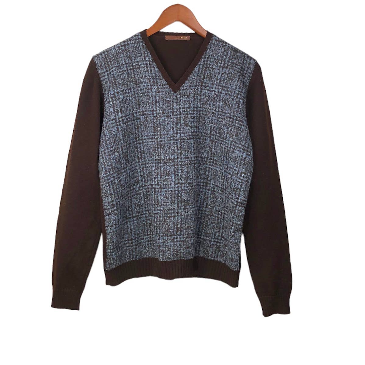BALLY Switzerland Brown Merino Wool Baby Alpaca Sweater Size 38