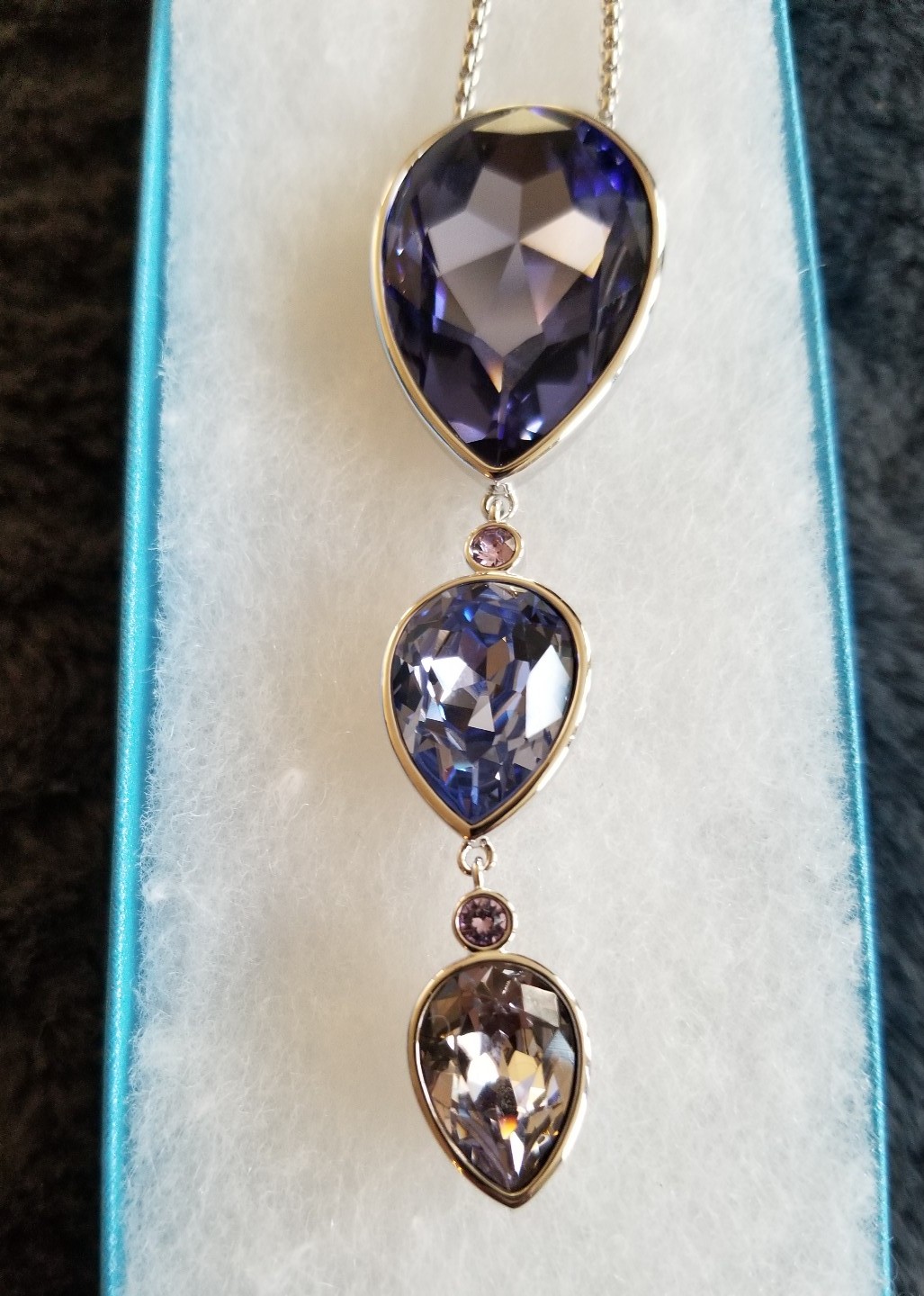 Touchstone Crystal by Swarovski Pear Drop necklace