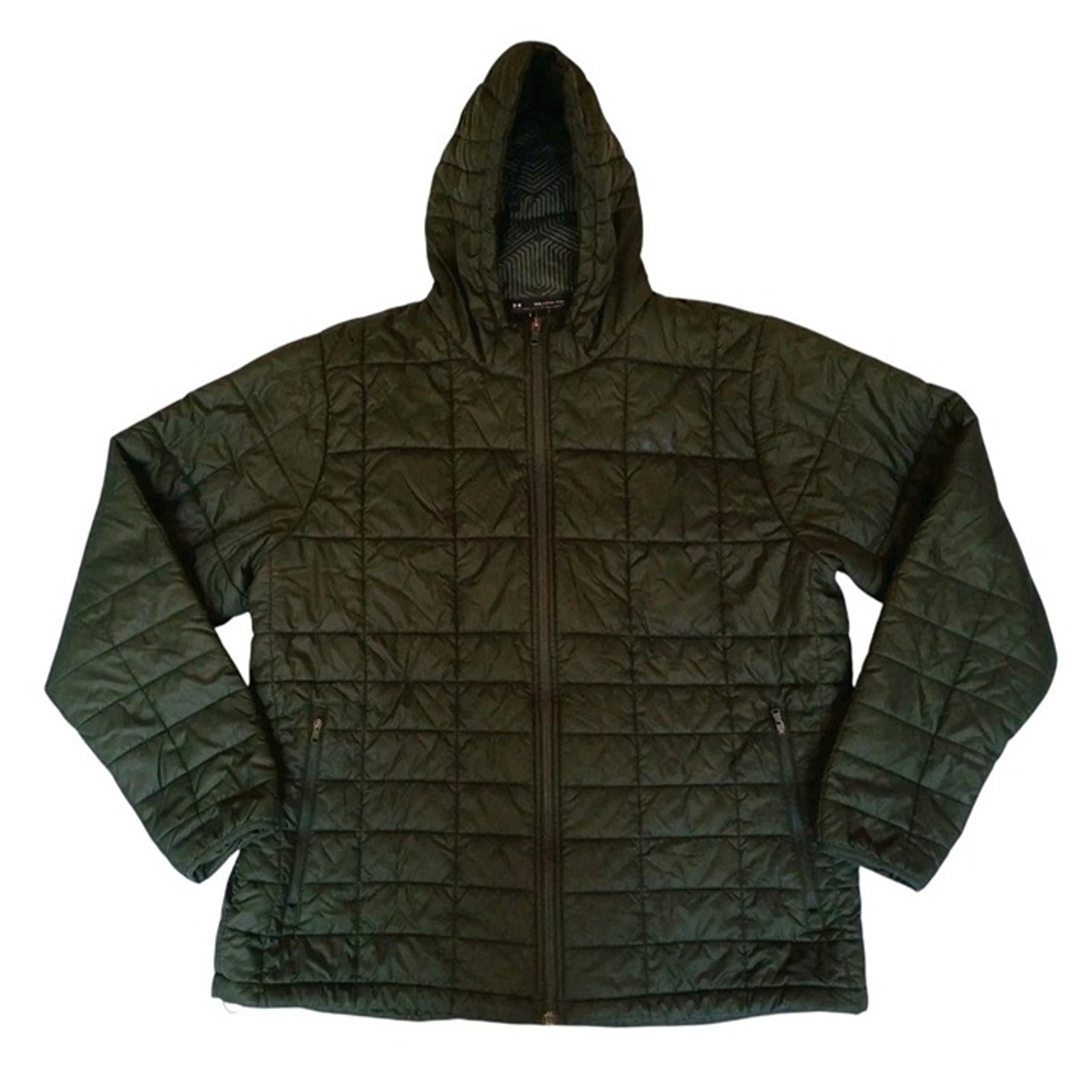 Under Armour Dark Green Puffer Jacket Mens 3X Large Storm Cold Gear Down Parka