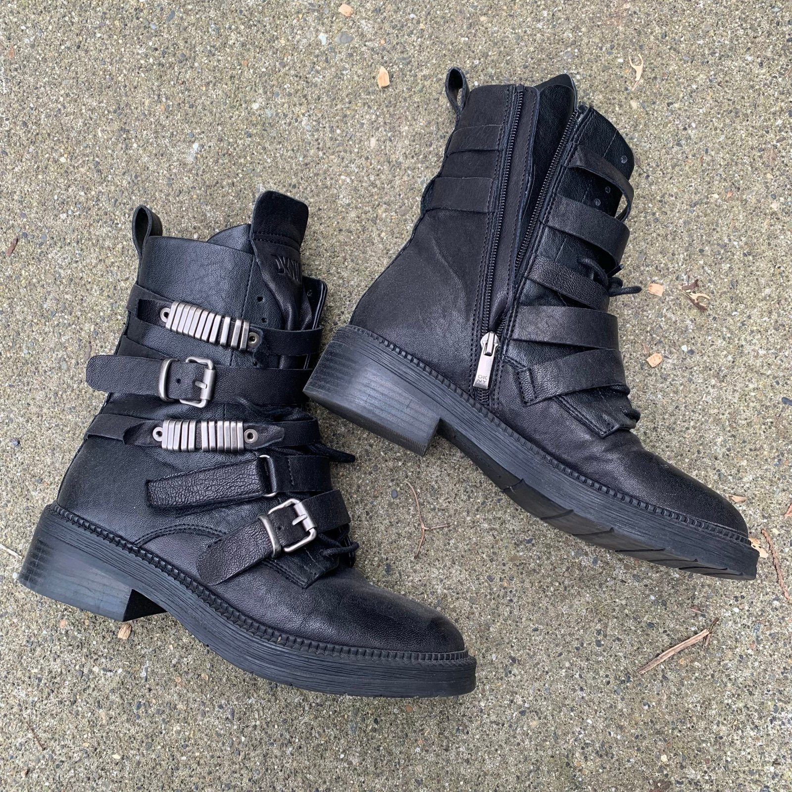 Women’s black Moto boots DKNY