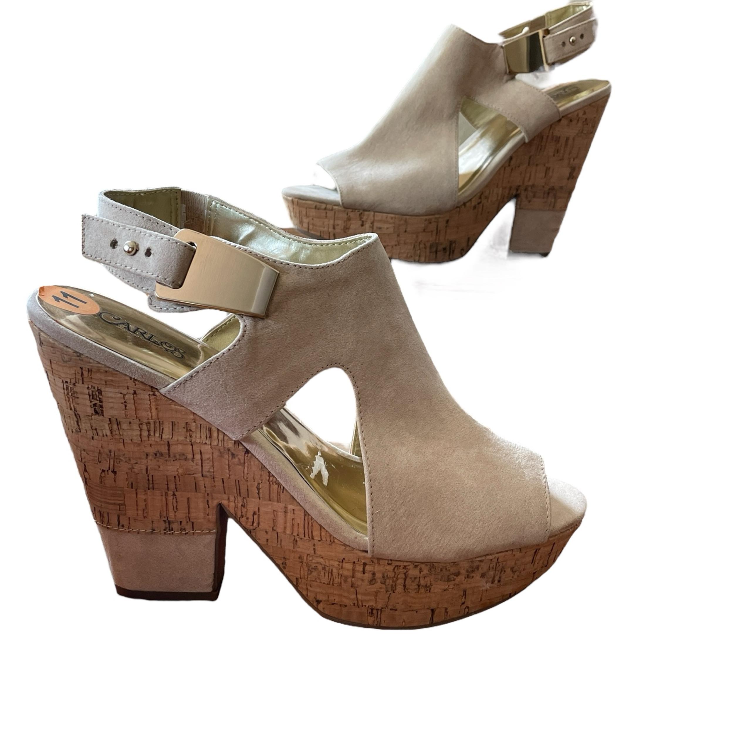NWOB Carlos by Carlos Santana
Bristol Platform Wedge Sandals Beige Size 11