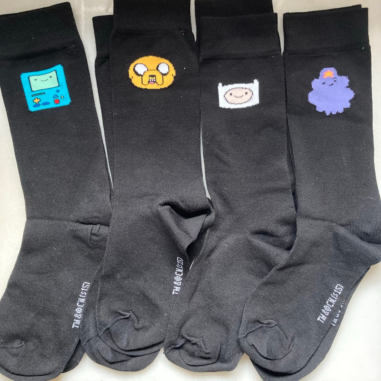 Asos Adventure Time Mens Long Black Socks- 5 Pack