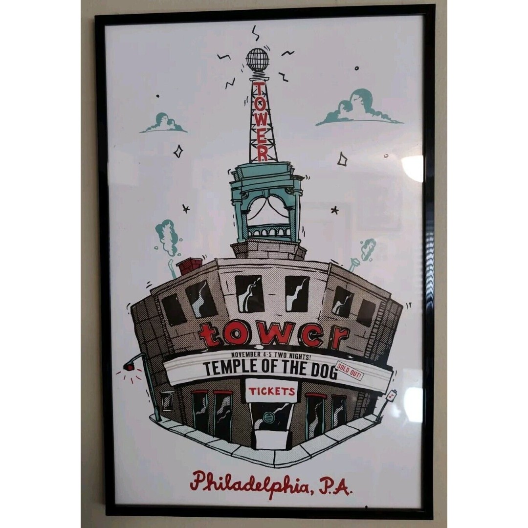 TEMPLE OF THE DOG POSTER PHILADELPHIA 2016 TOWER THEATER CHRIS CORNELL PEARL JAM