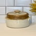 Vintage McCoy Pottery Casserole Bean Pot Crock Drip Glaze Speckled Stoneware