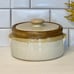 Vintage McCoy Pottery Casserole Bean Pot Crock Drip Glaze Speckled Stoneware