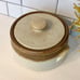 Vintage McCoy Pottery Casserole Bean Pot Crock Drip Glaze Speckled Stoneware