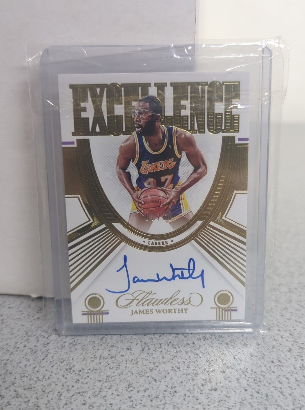 JAMES WORTHY 2021-22 PANINI FLAWLESS EXCELLENCE GOLD AUTOGRAPH AUTO 3/10