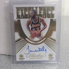 JAMES WORTHY 2021-22 PANINI FLAWLESS EXCELLENCE GOLD AUTOGRAPH AUTO 3/10