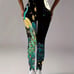 Peacock Print High-Waisted Skinny Leggings (XXL) - FIRM