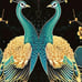 Peacock Print High-Waisted Skinny Leggings (XXL) - FIRM